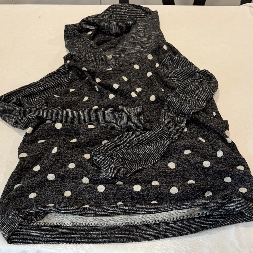 Women's Black and White Polka Dot Sweater